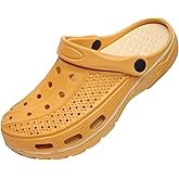 ChayChax Men's and Women's Arch Support Clogs Garden Shoes Slip-on Outdoor Beach Slippers with Removable Cushion Footbed