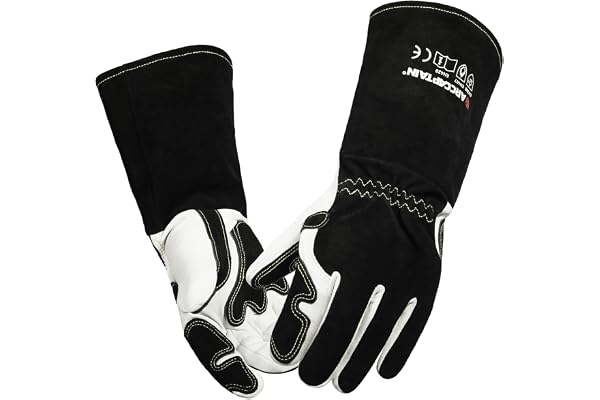 ARCCAPTAIN Tig Welding Gloves Premium Goatskin Grain Leather, Dexterity, Comfort, Duralble Tig Gloves for Work Protection