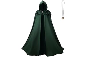 Giftdigger Renaissance Hooded Cloak for Women Men,Adult Medieval Cloak,Vintage Viking Cloak,Halloween Renaissance Costume