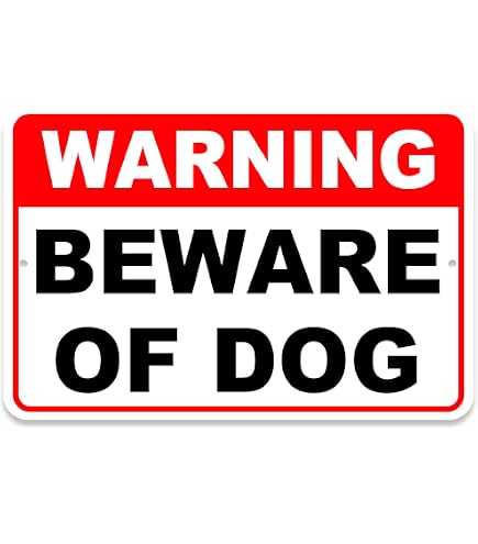 Hund Auf Dem Grundstück Schild – 25,4x35,6 Cm, Wetterfestes Aluminium, UV-Farbe
