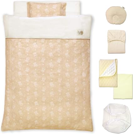 Amazon Co Jp 日本製 ベビー布団 11点セット ころころベア オーガニックコットン ダブルガーゼ 綿100 Un Doudou No 1110 ベビー マタニティ