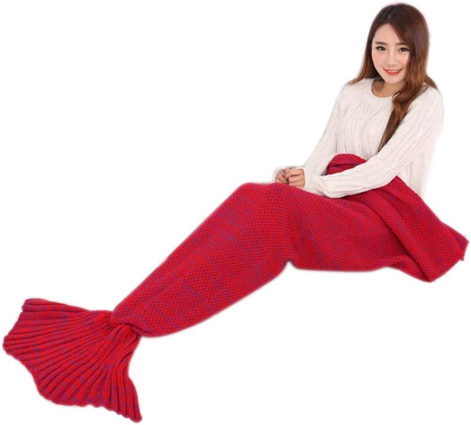 Amazon Com Tangpan Mermaid Tail Blanket Color Red Home Kitchen