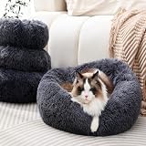 Fhodigogo Plush Donut Dog Cat Bed Fluffy Calming Round Warm Nest 3kg view 8