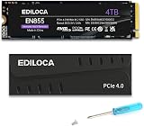 Ediloca EN855 4TB PCIe Gen4 NVMe M.2 2280 with Heatsink PS5 PC