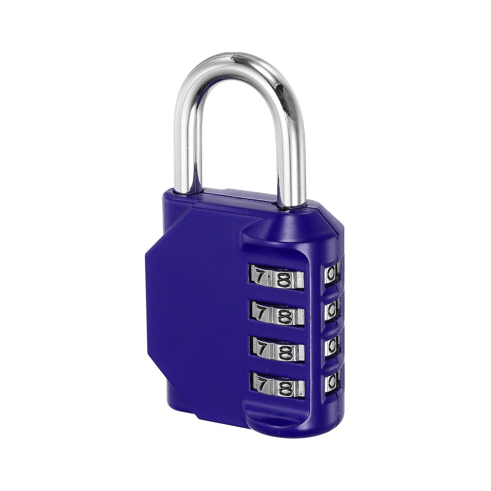 PATIKIL 3 Inch Long 4 Digit Combination Padlock, Waterproof Zinc Alloy Resettable Combination Lock for Outdoor Gym Gate Box, Blue