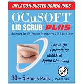 OCuSOFT Lid Scrub PLUS Inflation Buster, Pre-Moistened Pads, 30+5 Count | Extra Strength For Irritated Eyelids Associated with Blepharitis, Dry Eye, Meibomian Gland Dysfunction, MGD and Demodex