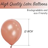 SHATCHI Rose Gold Balloons 12in 10 Pack Biodegradable Latex view 3