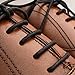 Miscly 3 Pairs Waxed Round Oxford Shoelaces for Dress Shoes 3/32″ Thin (36″ (91 cm), Black)