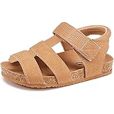 BMCiTYBM Toddler Boys Girls Sandals Open Toe Arch Support Slides Adjustable Straps Cork Footbed Slippers for Indoor Outdoor