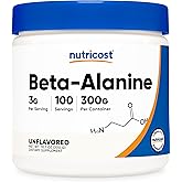 Nutricost Beta Alanine Powder 300 Grams (10.7oz) - 3 Grams Per Serving