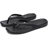 FAYOZIN Women's Square Toe Flip Flops with Arch Support Thong Sandals | Cushioned Footbed, Lightweight Flexible, Comfortable, Fit for Beach, Shower, Garden, Camping,Outdoor Activities
