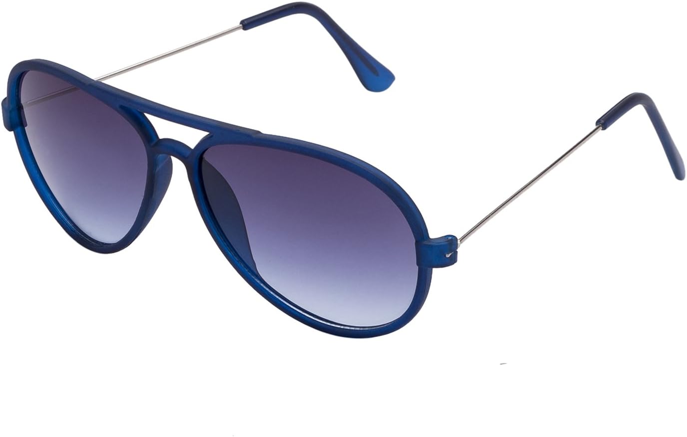 Gansta 100% UV Portected Aviator Matt. Blue frame with gradient blue lenses Sunglasses For Men Women & Teenager (GN11110-Blu-GD) Blue lenses