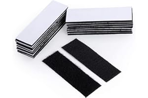 BRAVESHINE Heavy-Weight Hook and Loop Strips with Adhesive - Strong Sticky-Back Fasteners - Double Sided Mounting Tape for Home or Office Use Holds Picture Frame and Tools - 15 Pack 1.2x4 Inch