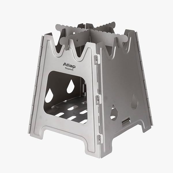 Amazon.com: ATiAP Ultralight Titanium Wood Burning Stove Outdoor Camping  Multi-Fuels Alcohol Stove BBQ Stove WS009ST-Ti (Foldable Wood Burning Stove)  : Sports u0026 Outdoors