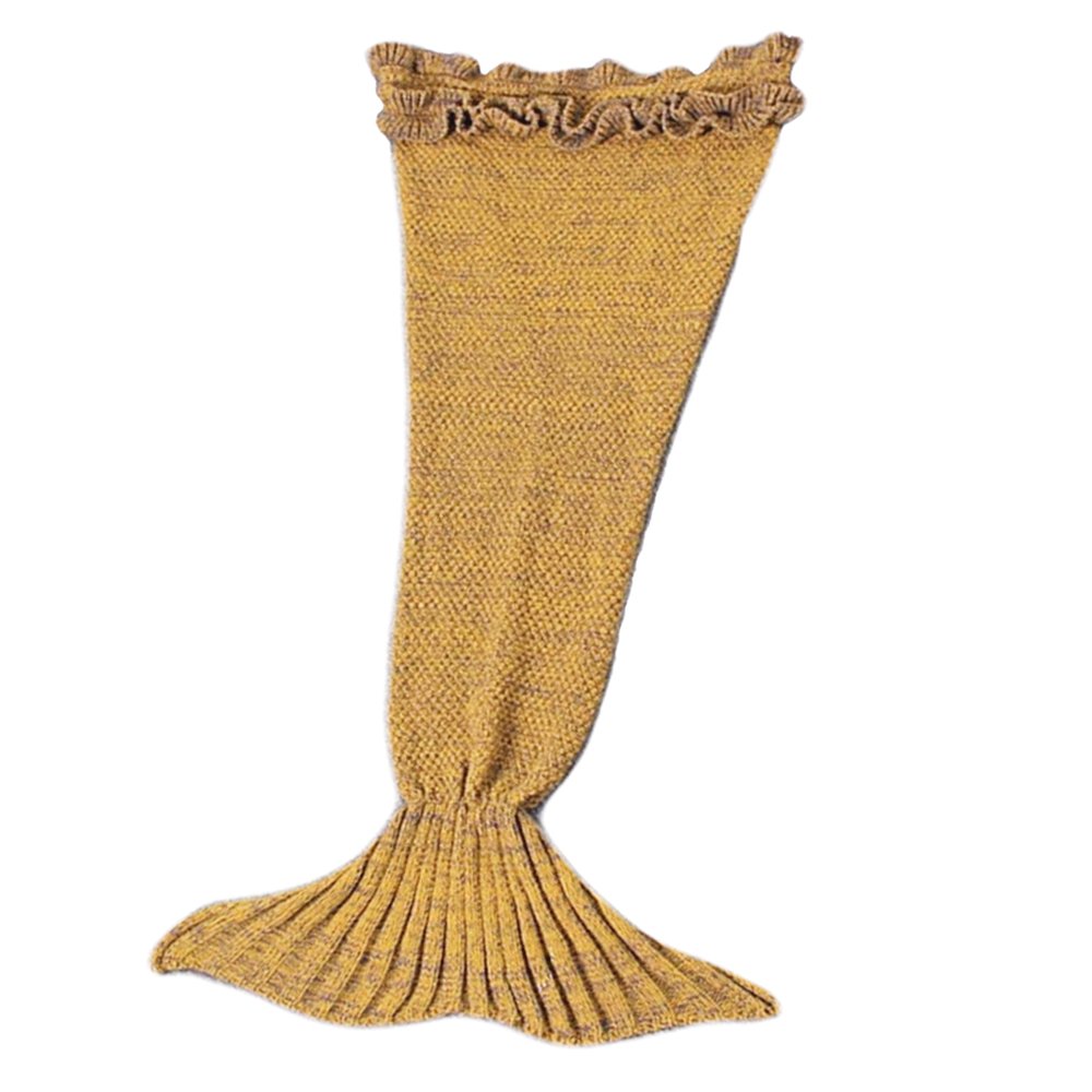 AIDUE Mermaid Tail Blankets Kids,All Season Little Mermaid Blanket Knitted Sofa Blankets Bed Quilt Nap Sleeping Bag for Childs 140cmX70cm(55.1\