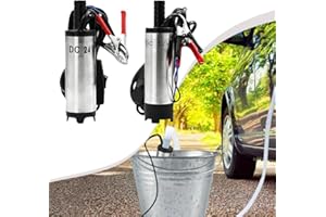 SundiooK 12V Submersible for Diesel Fuel Transfer Pump for RVs, Construction Equipment and Boats, Stainless Steel, 12 L/min, 