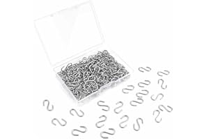 100pcs Mini S Hook Connectors, 14mm Metal S-Shaped Hooks for DIY Crafts, Jewelry Hanging & Key Chains ，Durable Rust-Resistant
