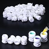 YILONG Disposable Tattoo Ink Caps Skull Tattoo Ink Cups with Stable Base and 200pcs Per Pack Permanent Makeup Pigment Holder Container Cap Tattoo Accessor,White