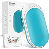 BESKAR Rechargeable Hand Warmer, 5200mAh Electric Hand Heater, Double-Sided Heating, USB Quick Charge, Portable Pocket Hand Warmer for Outdoor, Golf, Raynauds - Winter Gift