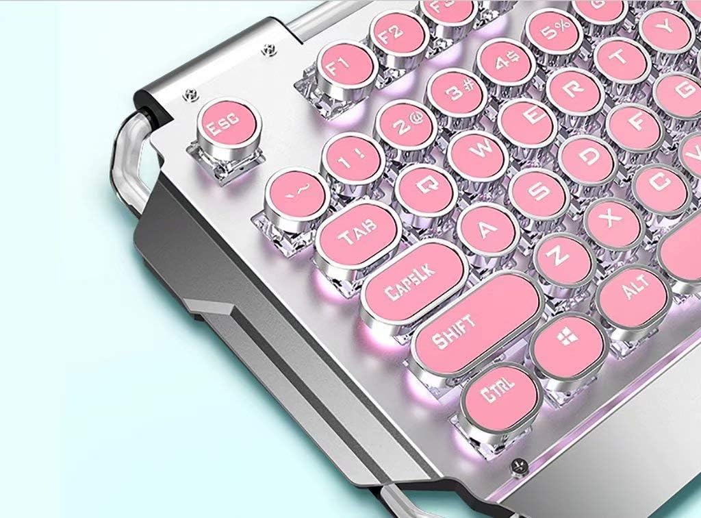 Pink Mechanical Keyboard Gaming Game Girls Games Notebook Desktop