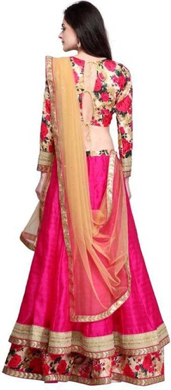 aksharfashion women's net lehenga choli (akshar-12,pink,free size)