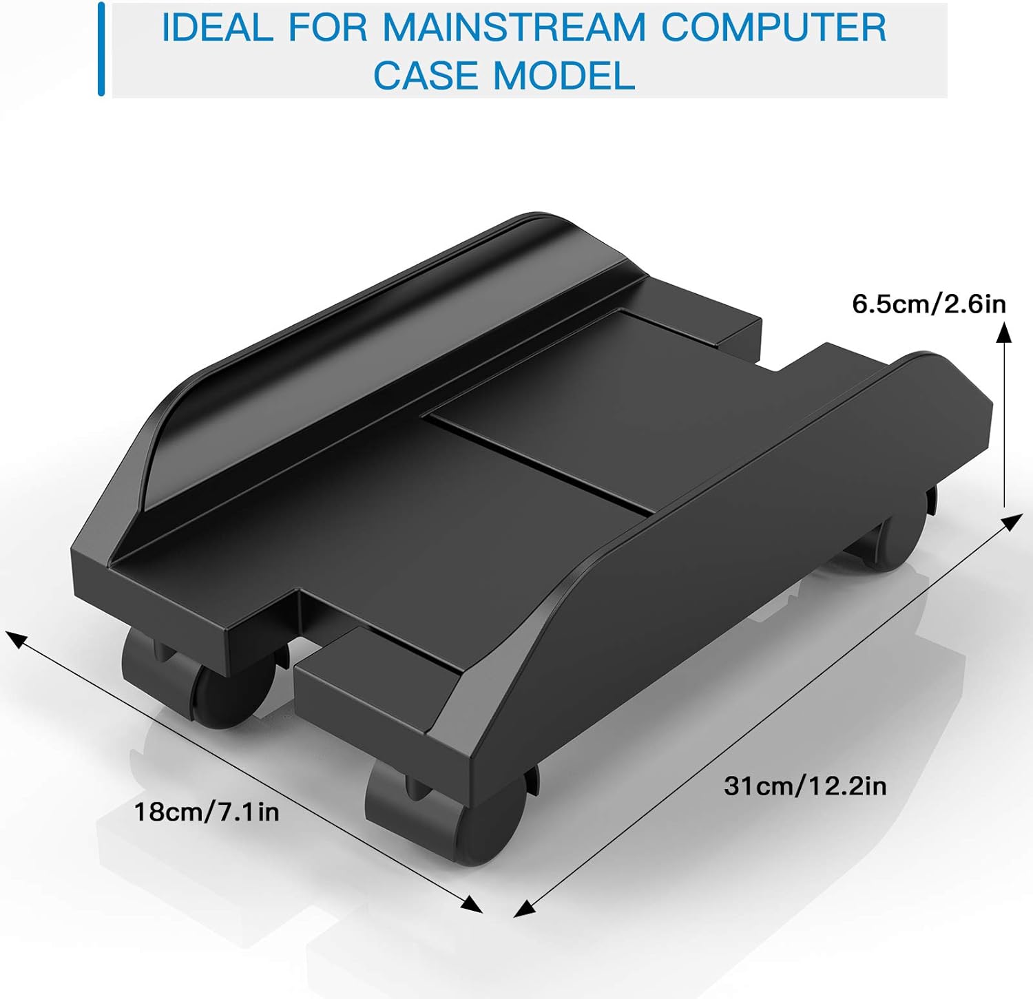 CPU Holder Stand, Mobile Computer Tower Stand with Wheels, Computer Mainframe Bracket, Adjustable PC Holder Cart : Office Products