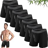 IGOLUMON Mens Underwear Boxer Briefs 7 Pack Breathable Bamboo Rayon Underwear Boxers for Men Soft Boxer Briefs with Pouch