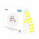 PARLAIM 1000PCS 1/4 Inch Round Color-Code Dot
