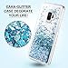 Caka Galaxy S9 Case, Galaxy S9 Glitter Case Liquid Series Luxury Fashion Bling Flowing Liquid Floating Sparkle Glitter Soft TPU Case for Samsung Galaxy S9 (Blue)
