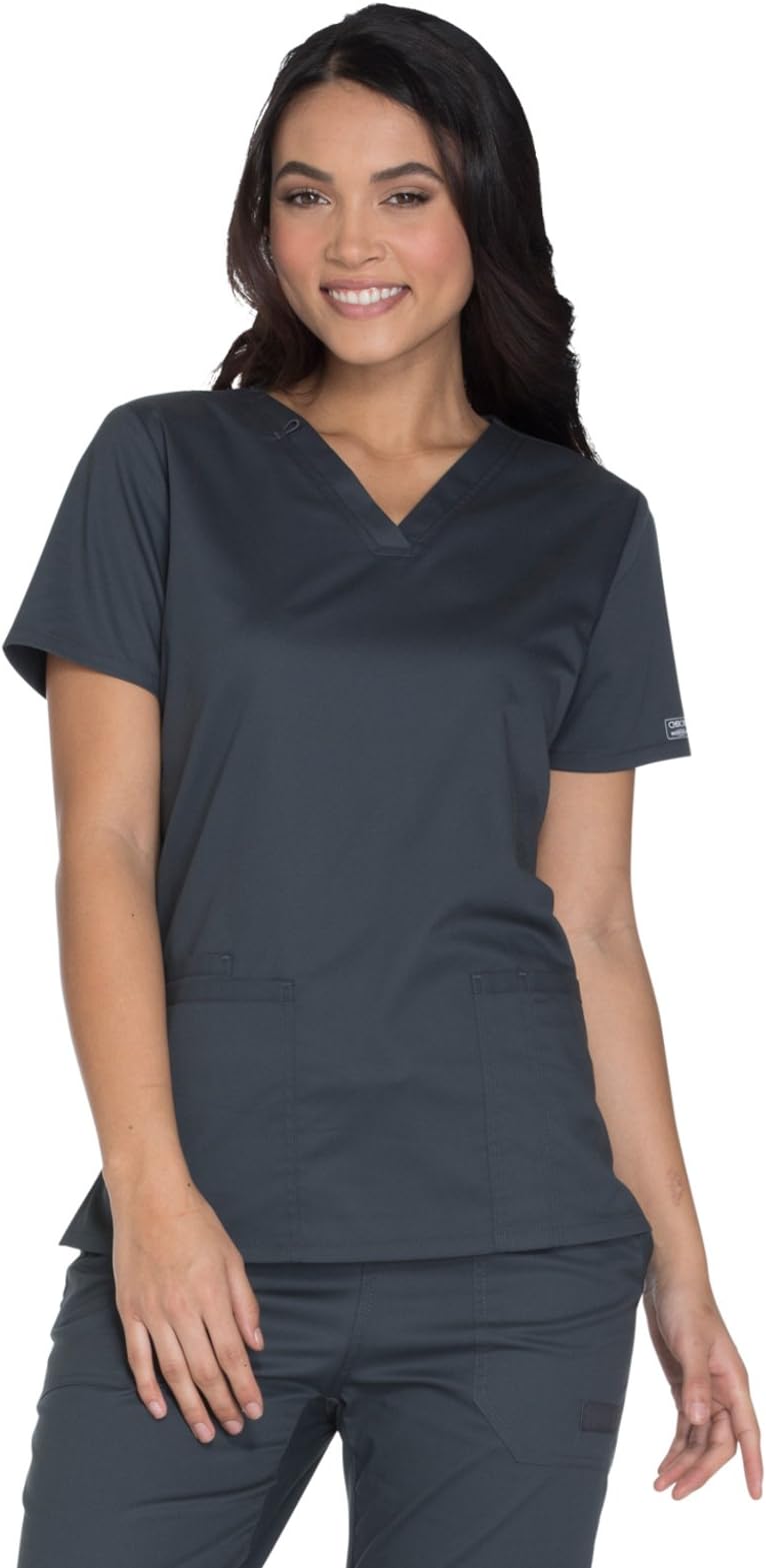 Scrubs for Women Workwear Core Stretch V-Neck Top, Soft Brushed Twill WW630