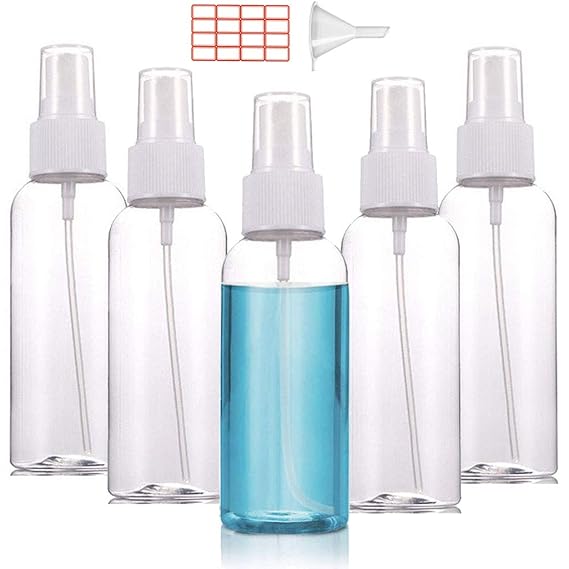 Firstfly 5 Pack Travel Fine Mist Small Spray Bottles 2oz
