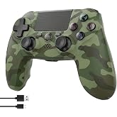 citnh Wireless Controller for P-4, Compatible with P4/PC Camo Green | 1000mAh battery, Ergonomic Grip, Type-C port, Hall Effect Joysticks