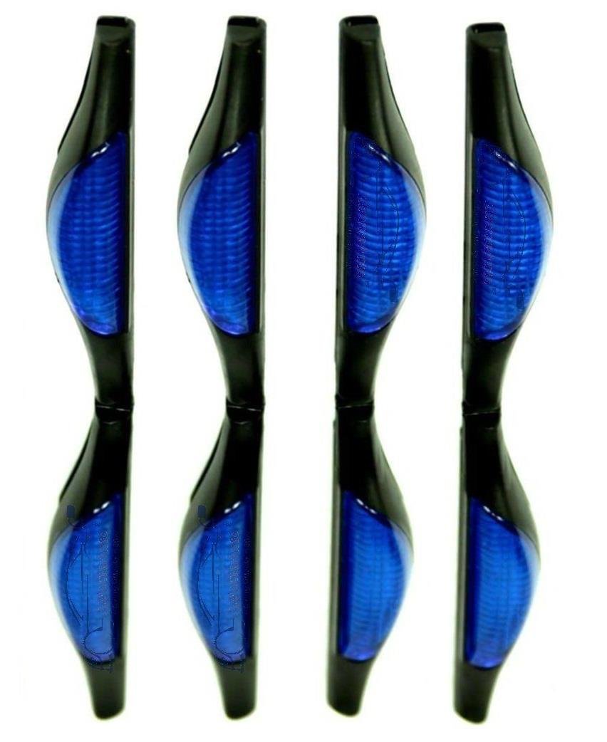 4 x Bump Stop Front Or Rear Door Guard Clip Push On Protector Edge Strip Blue Protectors Reflectors BLUE scratch dent Protectors paint work (2PAIR)