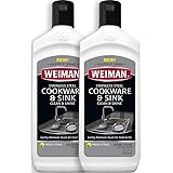 Weiman Stainless Steel Sink and Pots & Pans Cleaner and Polish - 2 Pack