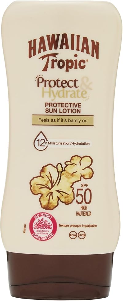 Hawaiian Tropic Protect Hydrate Sun Lotion SPF50 180ml High Protection