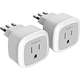 Italy Power Adapter,TESSAN Type L Italian Travel Outlet Electrical Adapter,Europe Plug Adaptor for USA to Italy Chile Uruguay