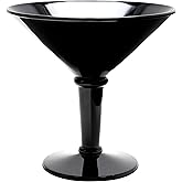 G.E.T. SW-1419-BK Shatterproof Jumbo Martini Cocktail Glass, 48 Ounce, Black