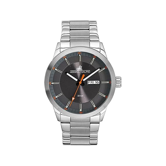 Adora Herren Analog Quarz Uhr mit Edelstahl Armband AN2051