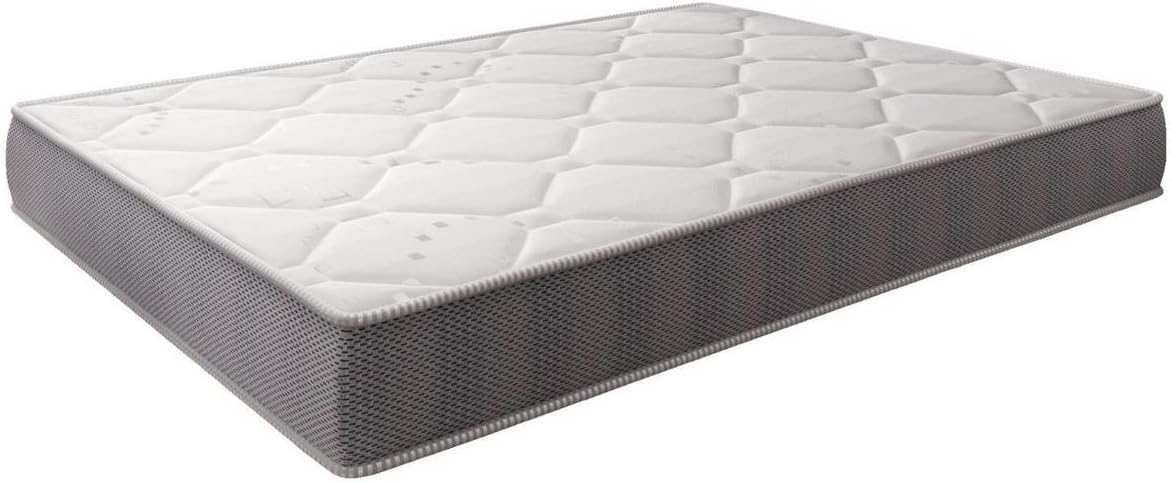 El Almacen del Colchon - Foam Mattress, Model STAR, All Sizes, White and Grey 140 x 180 x 15 cm white and grey