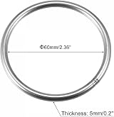 sourcing map 304 Stainless Steel Welded O Ring 70mm Outer Dia 5mm Thick 2pcs view 2