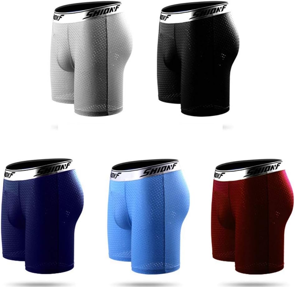 LIXIAOLAN Men's Sports Underwear Men's Ice Mesh Hole Boxer