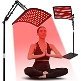 Red Light Therapy for Face and Body, Red Infrared Light Therapy Lamp with Stand Led 660nm Red Light-Therapy& 850nm Infrared L