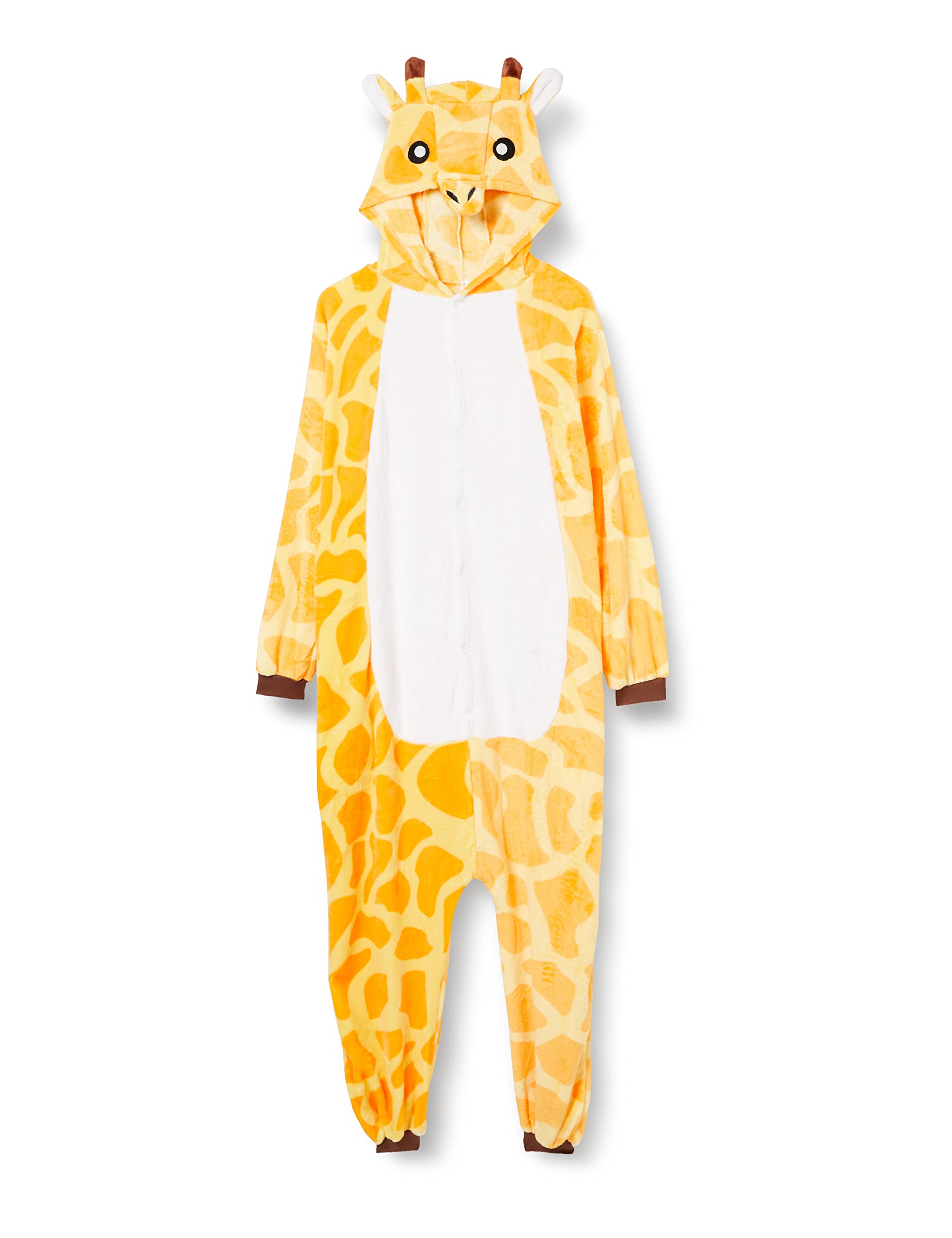 Everglamour 5055601171487 Onesie/Body Suit, Unisex-Adult, Medium, Creamy Light Brown Leopard