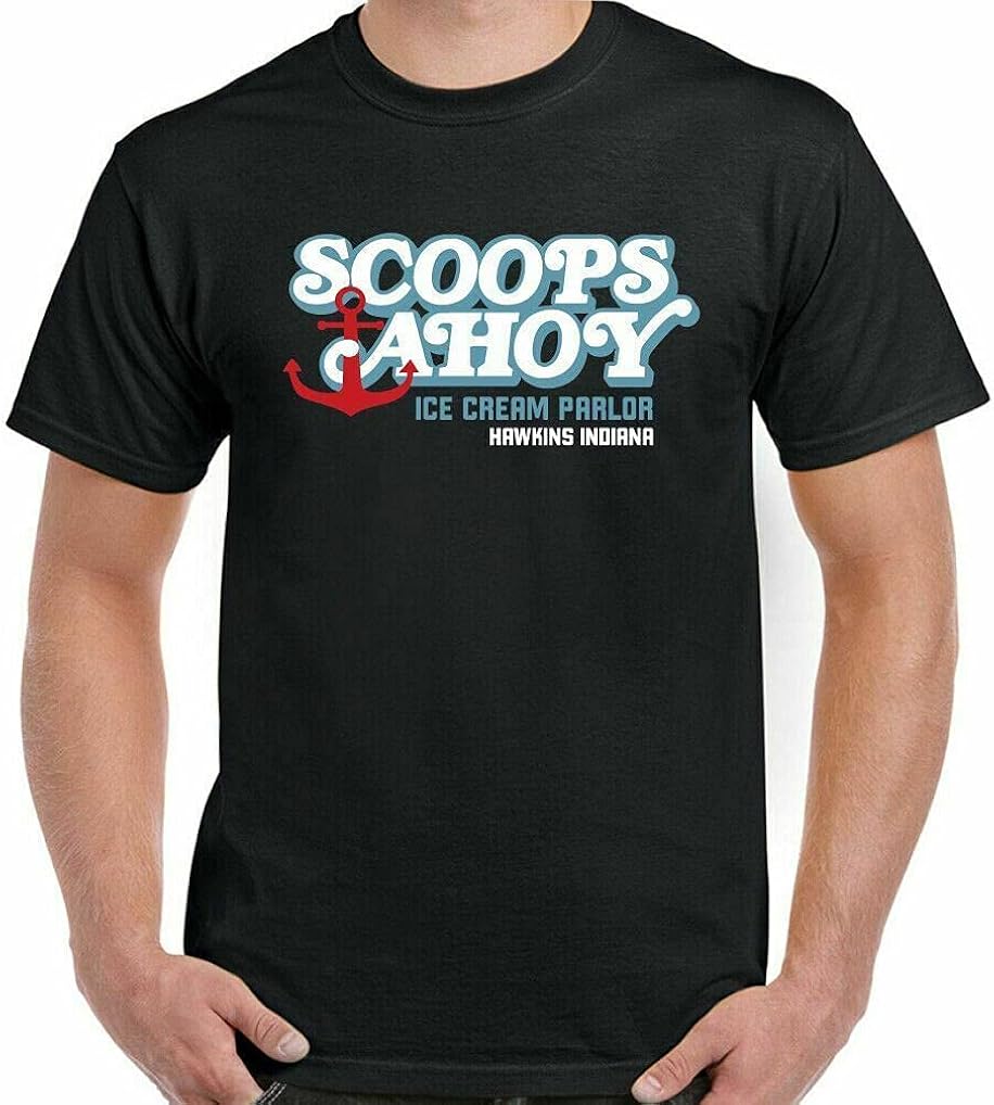 Scoop AHOY TShirt Man Tee Top TV Show Programme Black Amazon.co.uk