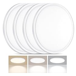 4 Pack LED Flush Mount Ceiling Light, 24W Ultra