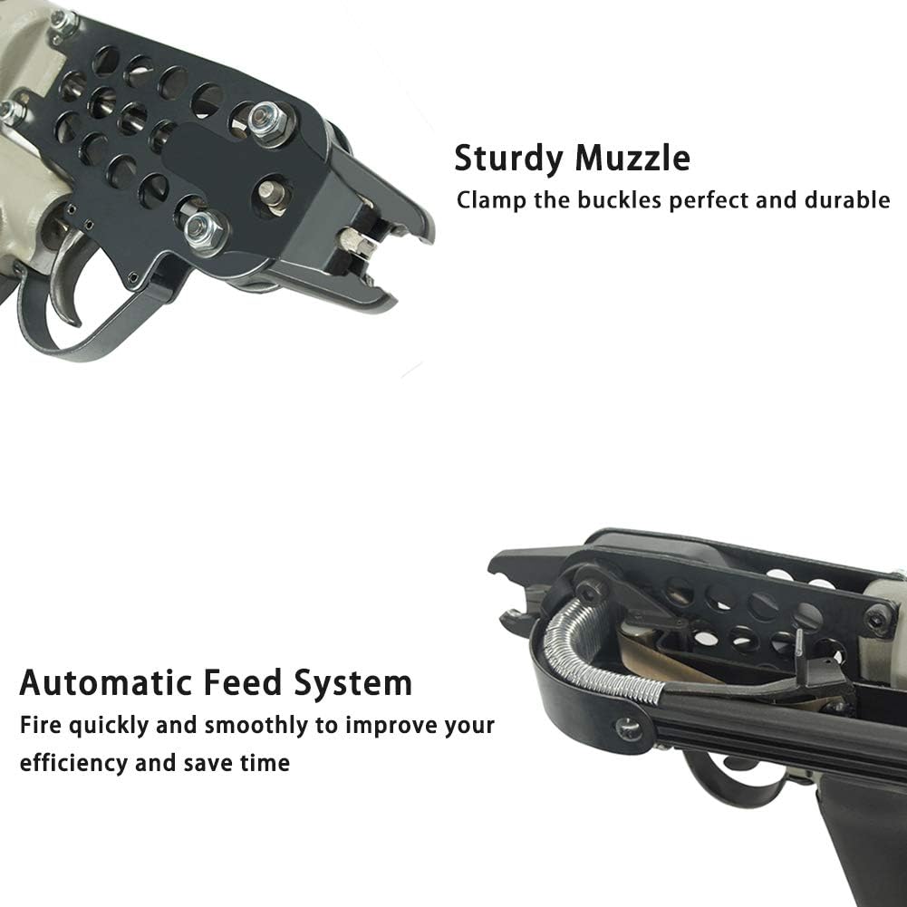 Woodpecker C-7CA 15 Gauge Pneumatic Hog Ring Gun, 19mm Crown, 4.8mm Closure Dia., Air Hog Ring Plier Tool, C-Type Plier - Image 4