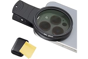 Professional CPL Polarizing Filter, 52mm/67mm, Universal Clip-on, with Case for Mobile Phone (67mm CPL Filter)