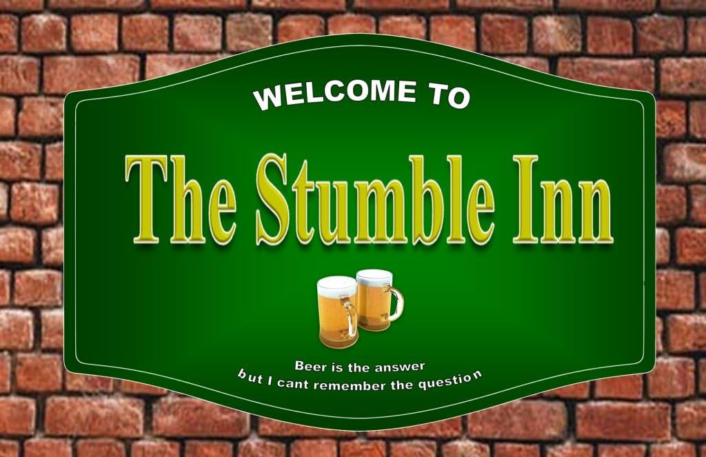 Personalised Home Pub Sign, Custom Bar Plaque, Outdoor Bar Sign, Home Bar Sign Green
