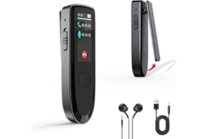 LICAEVEY Portable Music Player with BT Call Recording, Multifunction Digital Voice Recorder with Lightweight Clip On Design f