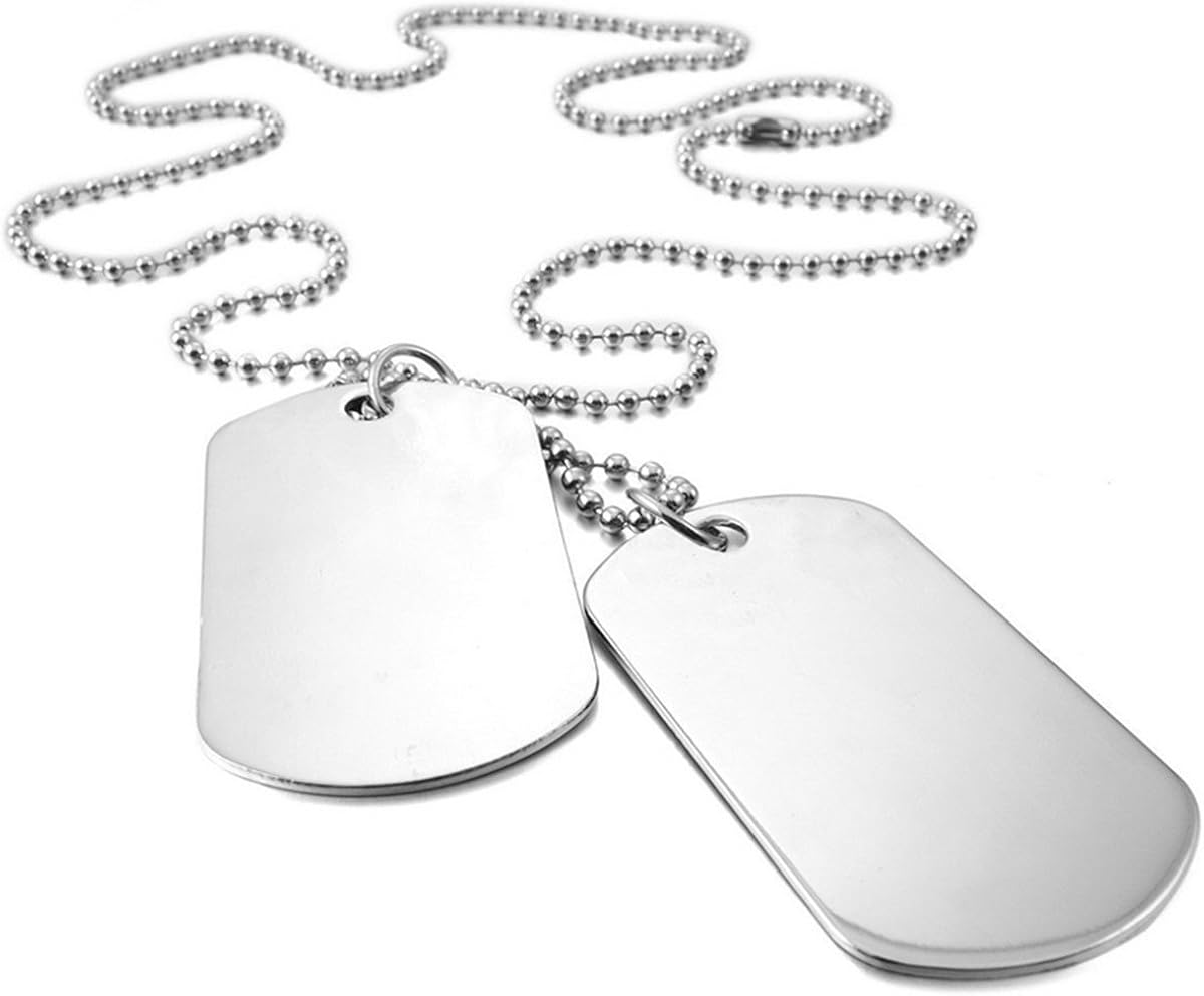mens sterling silver dog tags